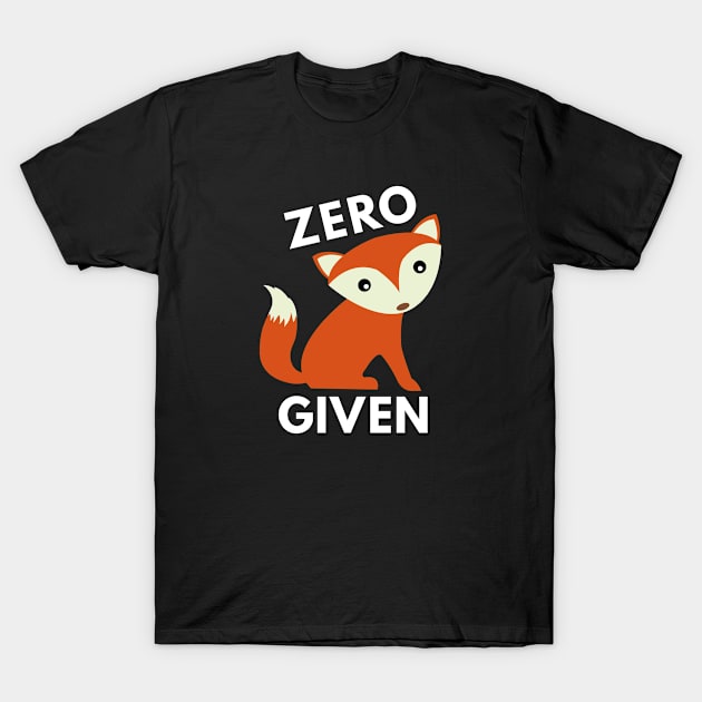 Zero Fox Given T-Shirt by VectorPlanet